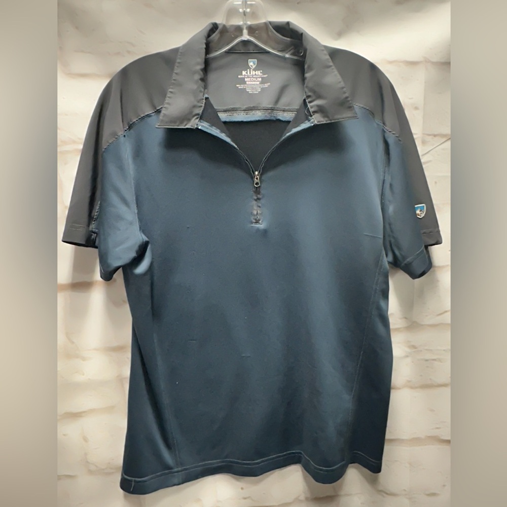 Kuhl‎ | Shirts | Kuhl Coffeenna Shirt 1/4 Zip Short Sleeve Blue ARun Hike Medium